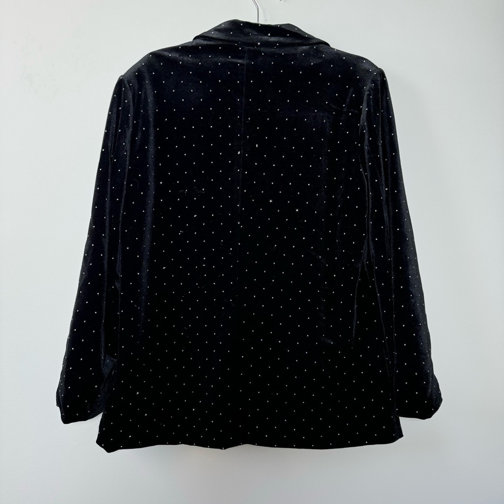Never Fully Dressed Black Velvet Jacket with Pink Lining - Picture 8 of 13